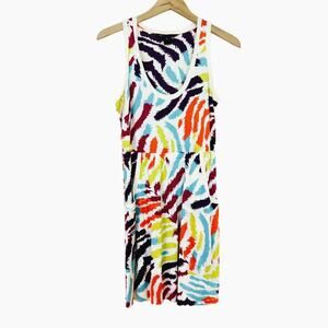 Marc by Marc Jacobs Size M Wild Side Jersey Dress Multi Bisque Cream